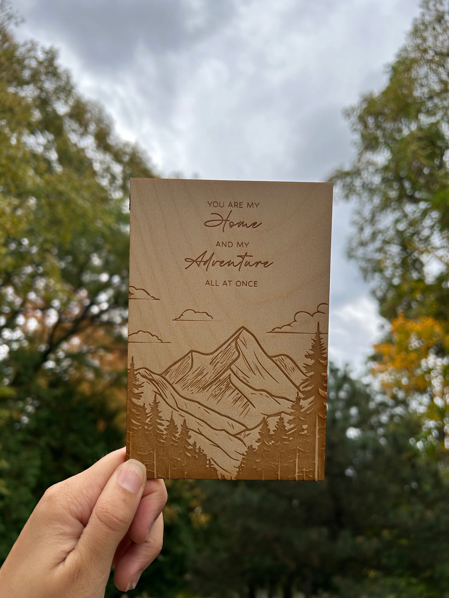 You Are My Home And My Adventure All At Once Wood Card