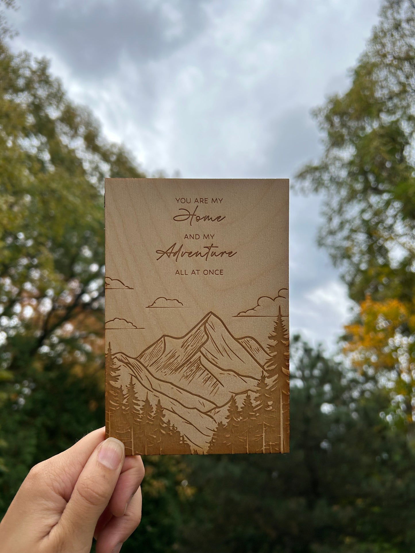 You Are My Home And My Adventure All At Once Wood Card