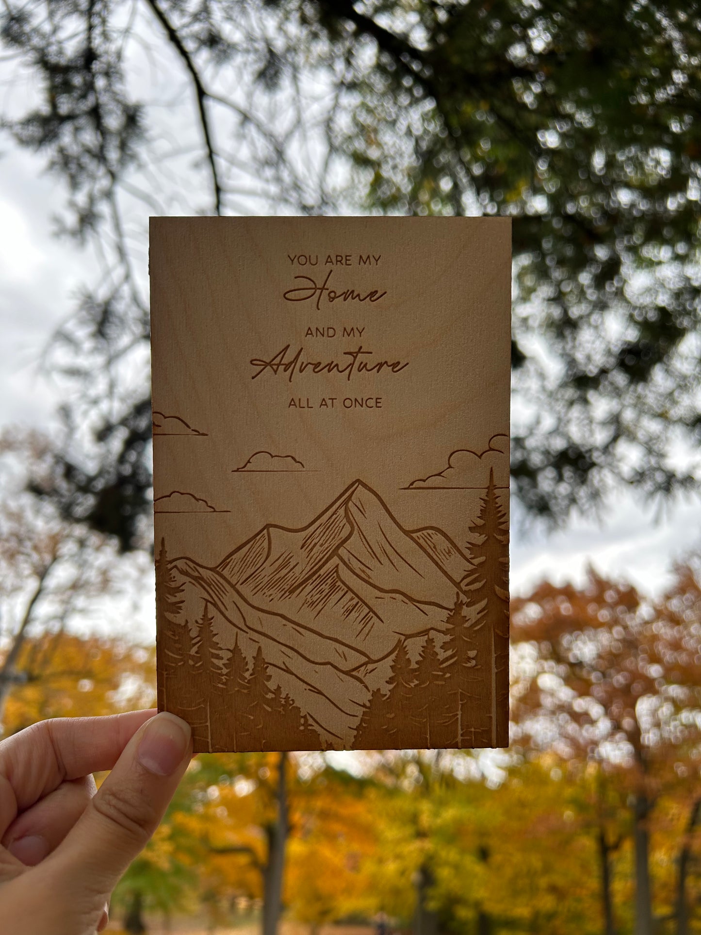 You Are My Home And My Adventure All At Once Wood Card